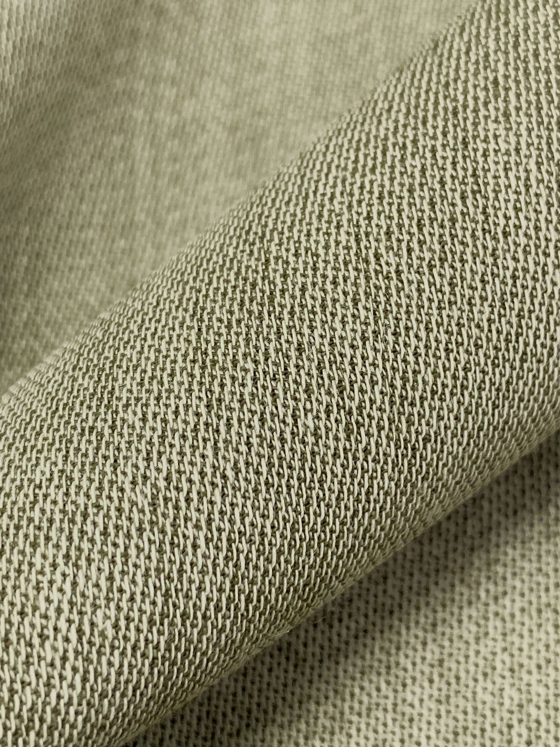 Dark Moss Green/Parchment Wool/Nylon Heathered Twill Suiting 60W