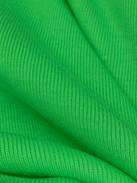 Vine Green Cotton/Polyester Tubular Fine Rib Knit 35W