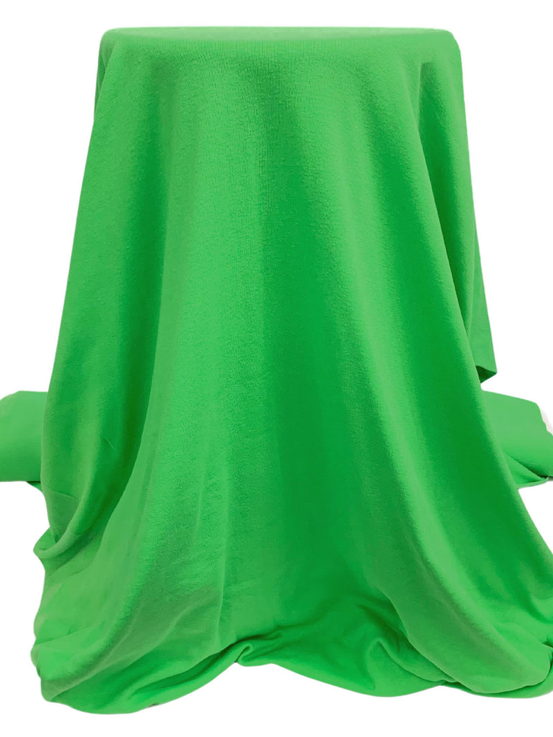 Vine Green Cotton/Polyester Tubular Fine Rib Knit 35W