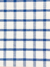 White/Royal Blue Cotton/Polyester Box Plaid Shirting 64W