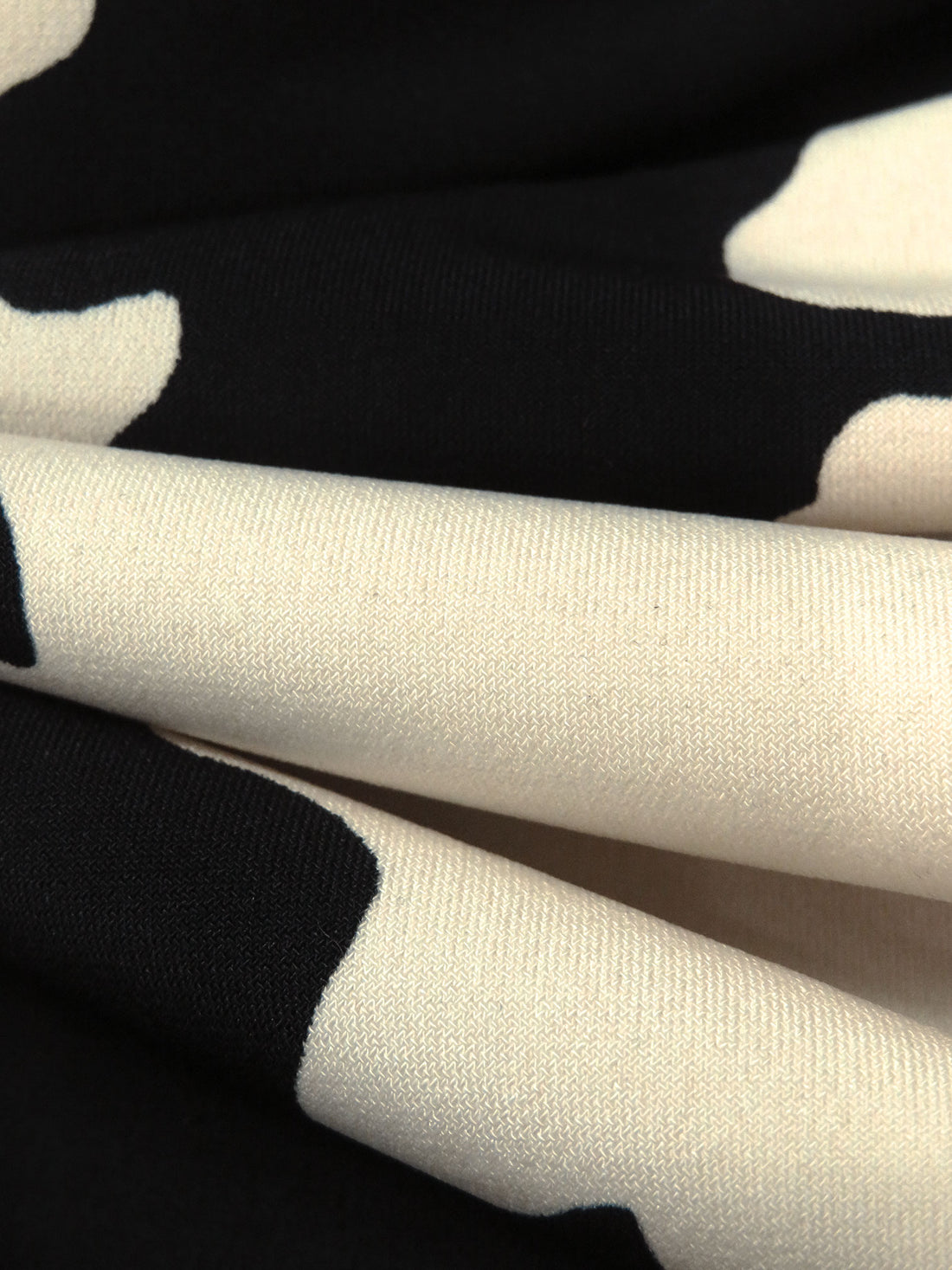 Black/Wheat Polyester/Lycra Large Abstract Floral Print ITY Knit 58W