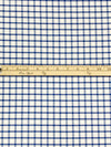 White/Royal Blue Cotton/Polyester Box Plaid Shirting 64W