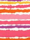 Golden Yellow/Mulberry/Ruddy Pink/White Cotton/Lycra Horizontal Jagged Stripe Print Jersey Knit 60W