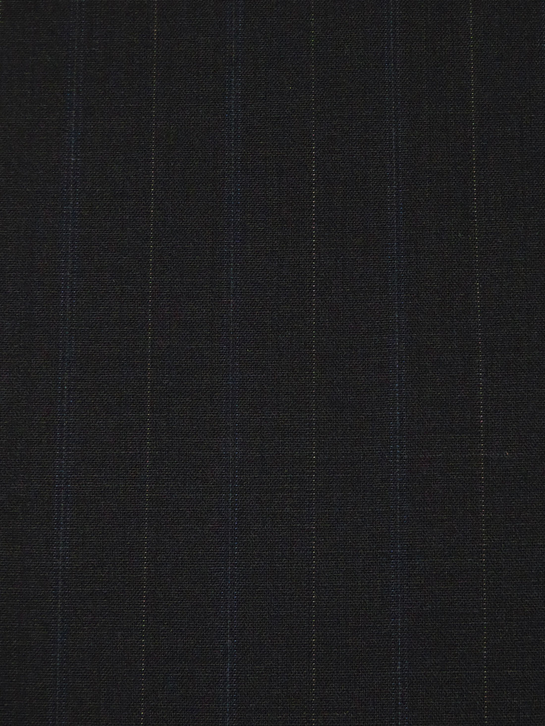 Cool Black/Midnight Navy/Grullo 100% Worsted Wool Vertical Pinstripe Weave Tropical Weight Suiting 61W