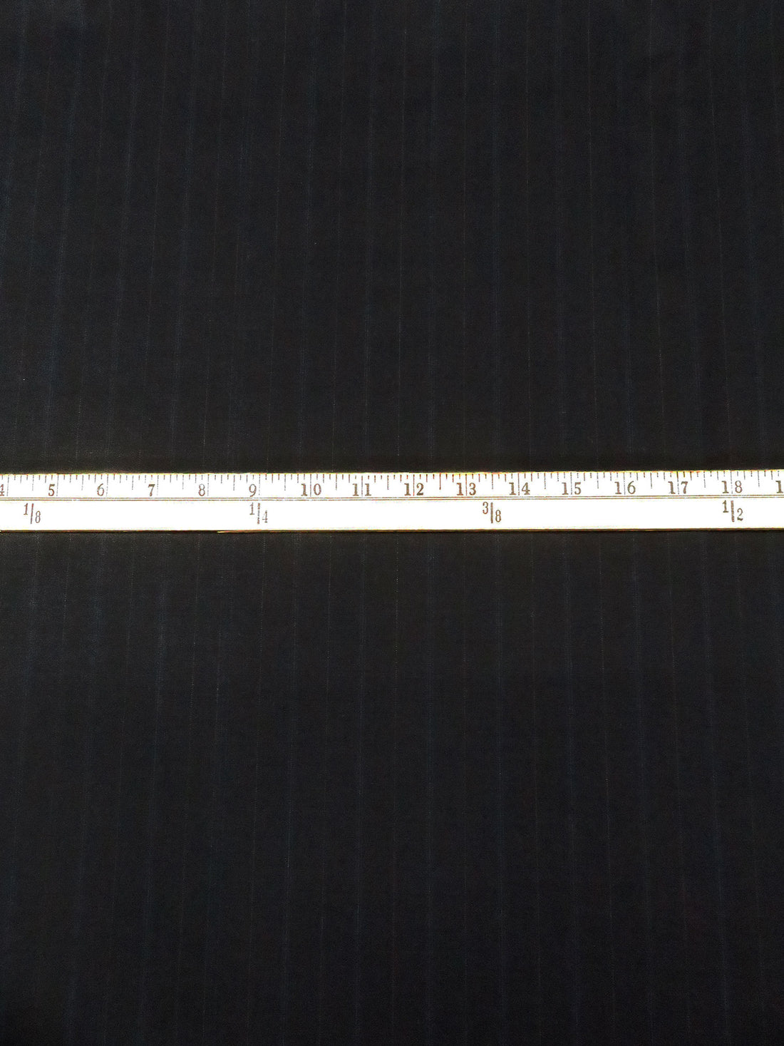 Cool Black/Midnight Navy/Grullo 100% Worsted Wool Vertical Pinstripe Weave Tropical Weight Suiting 61W