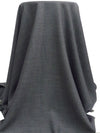 Muted Dark Navy/Slate Blue/Off-White 100% Worsted Wool Novelty Weave Suiting 58W