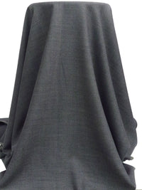 Muted Dark Navy/Slate Blue/Off-White 100% Worsted Wool Novelty Weave Suiting 58W