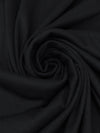 Black Cotton/Polyester Tubular Fine Rib Knit 32W