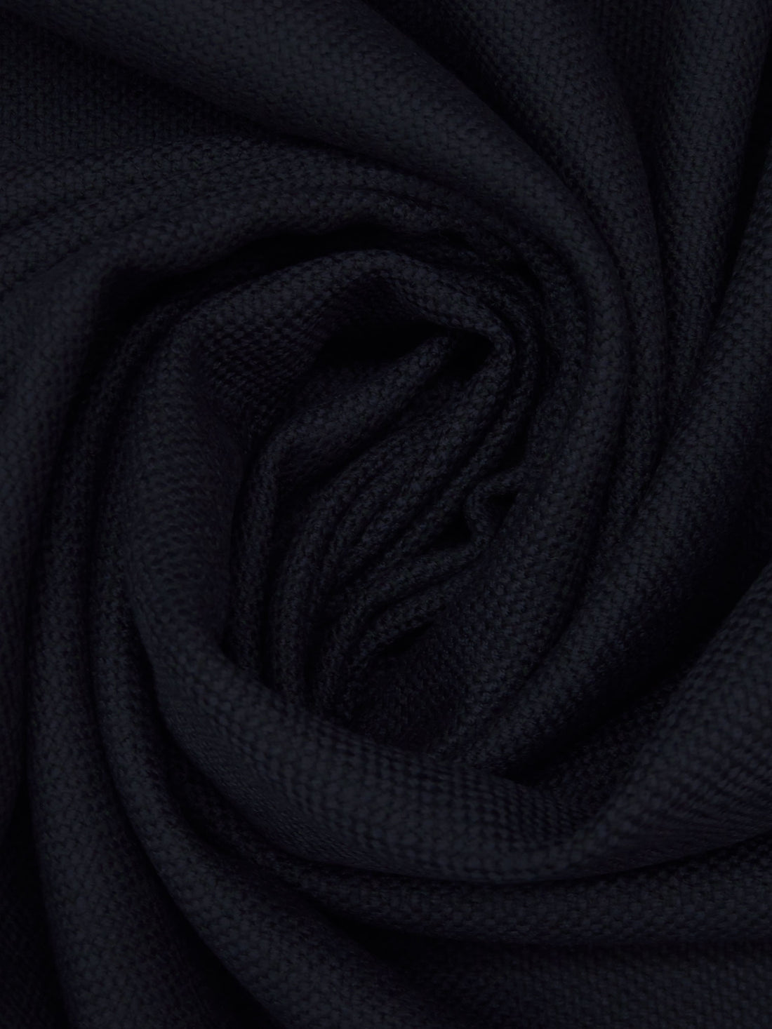 Midnight Blue/Black 100% Wool Basketweave Suiting 60W
