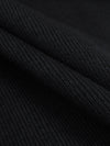 Black Cotton/Polyester Tubular Fine Rib Knit 32W