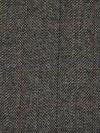Dark Charcoal Gray/Rust/Dark Royal Blue/Multi 100% Wool Plaid Weave Tweed Suiting 60W