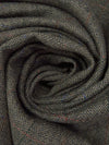 Dark Charcoal Gray/Rust/Dark Royal Blue/Multi 100% Wool Plaid Weave Tweed Suiting 60W
