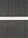 Dark Charcoal Gray/Rust/Dark Royal Blue/Multi 100% Wool Plaid Weave Tweed Suiting 60W