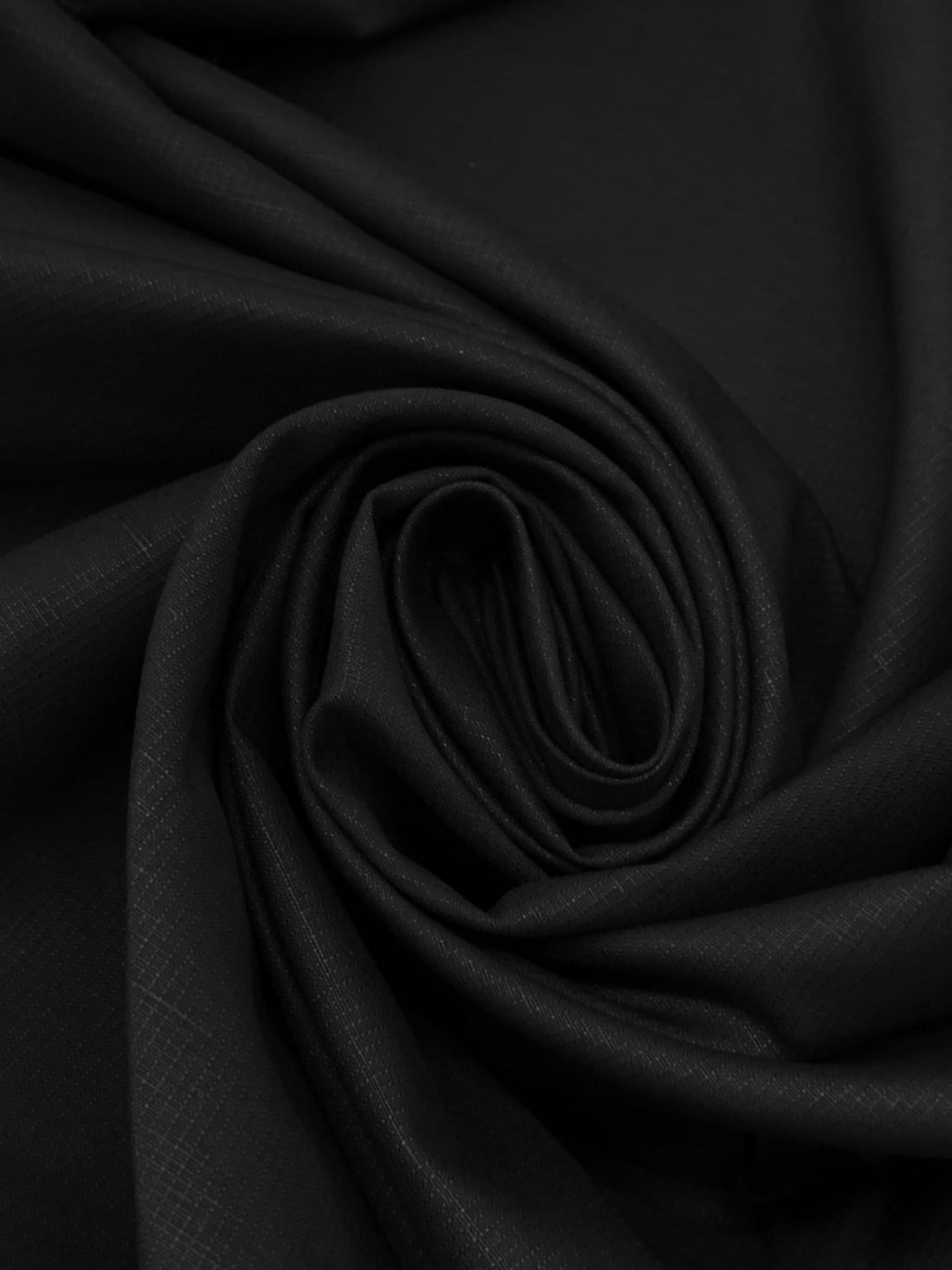 Jet Black 100% Linen Stripe Weave Midweight Woven 52W