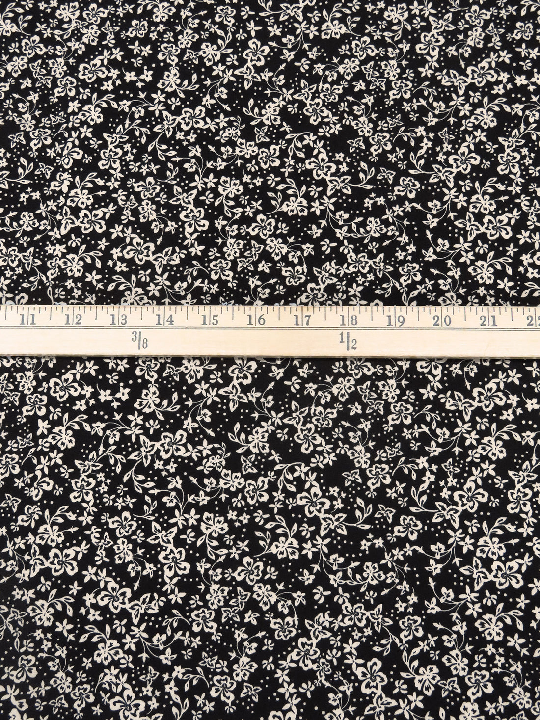 Black/Almond Polyester/Lycra Abstract Floral Print ITY Knit - NY Designer - 58W