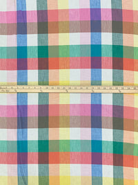 Lemon/Rose Dust/Wisteria/Multi 100% Linen Yarn-Dyed Multi-Check Shirt Weight Woven 57W