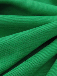 Emerald Green Cotton/Polyester Tubular Fine Rib Knit 28W