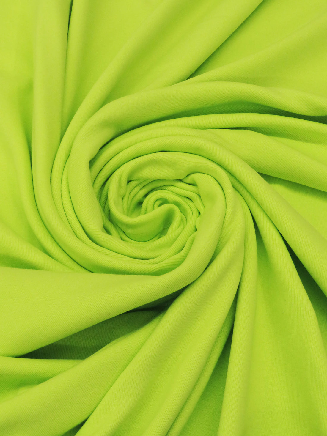 Acid Green Cotton/Polyester Tubular Fine Rib Knit 34W