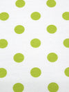 White/Green Apple Rayon/Nylon/Lycra Polka Dot Print Stretch Bengaline Suiting - NY Designer - 60W