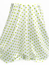 White/Green Apple Rayon/Nylon/Lycra Polka Dot Print Stretch Bengaline Suiting - NY Designer - 60W