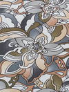 Iron Gray/Muted Olive/Sandy Apricot/Multi Rayon/Nylon/Lycra Large Floral Print Stretch Bengaline Suiting - NY Designer - 56W