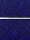 SOLD BY THE PANEL ONLY - Dark Navy/Black Polyester/Lycra Abstract Line Print ITY Knit - NY Designer - 59W