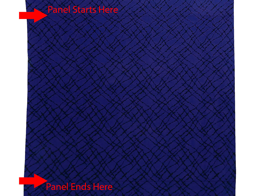 SOLD BY THE PANEL ONLY - Dark Navy/Black Polyester/Lycra Abstract Line Print ITY Knit - NY Designer - 59W