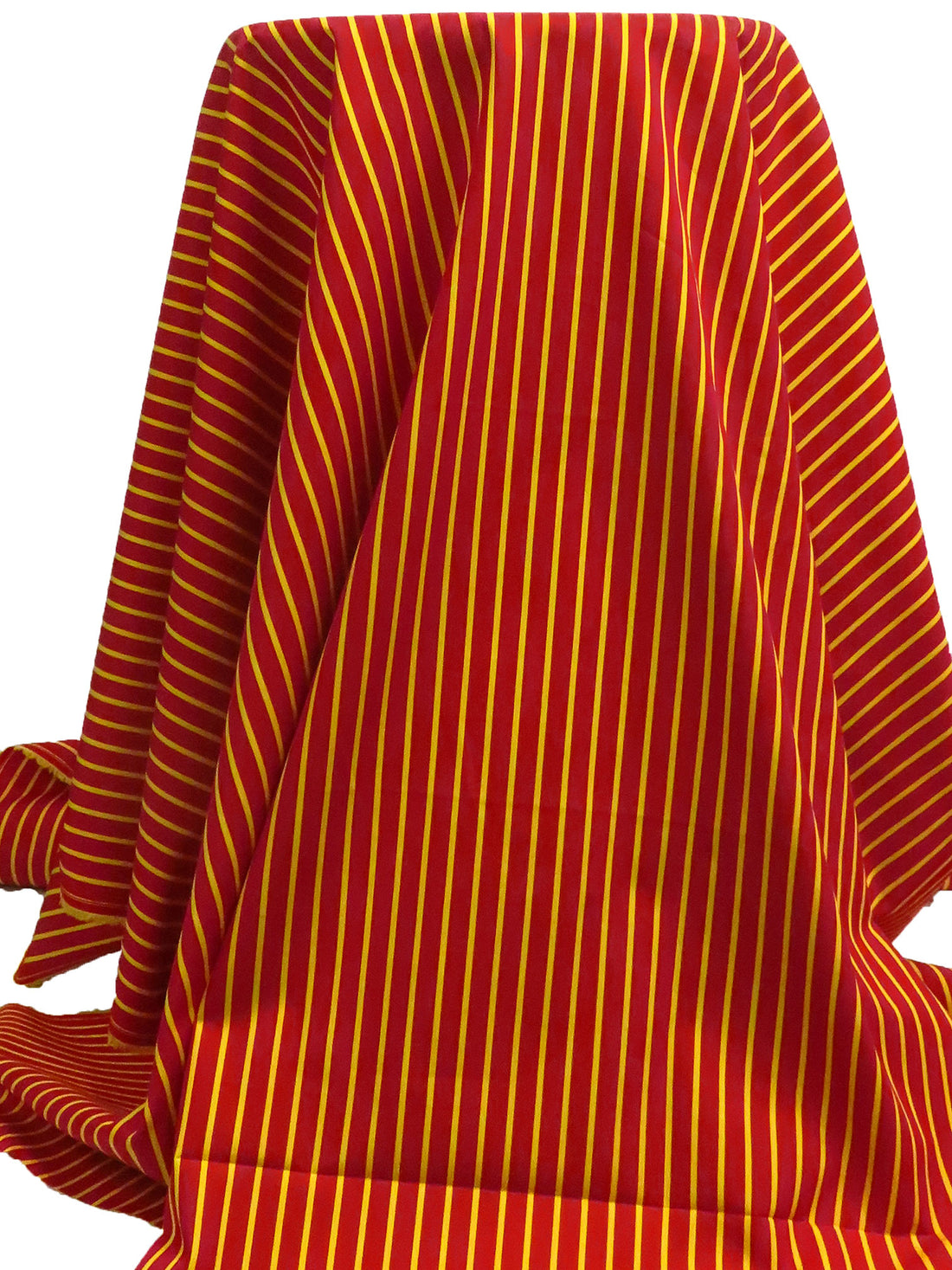 Carnelian/Deep Lemon 100% Cotton Vertical Stripe Weave Shirting 59W