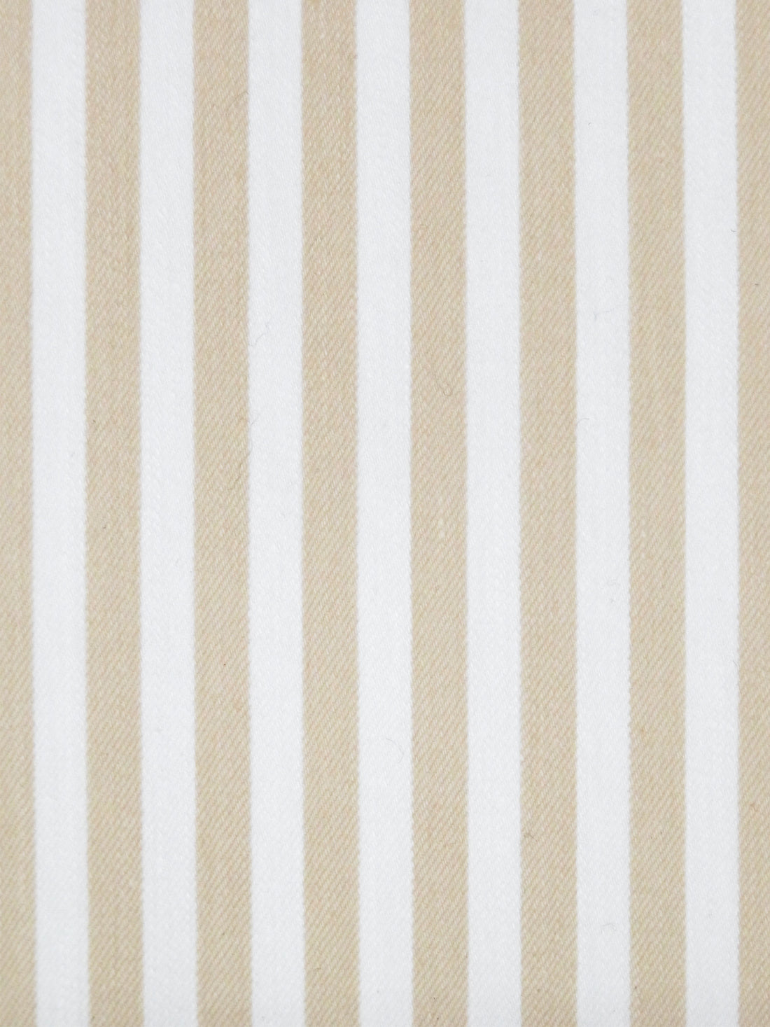 Shortbread Tan/White Cotton/Polyester/Lycra Vertical Stripe Print Stretch Twill Bottom Weight Woven - NY Designer - 58W