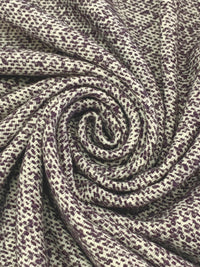 Raisin/Off-White Wool/Nylon Boucle Coating - NY Designer - 59W