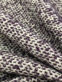 Raisin/Off-White Wool/Nylon Boucle Coating - NY Designer - 59W