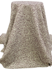 Raisin/Off-White Wool/Nylon Boucle Coating - NY Designer - 59W