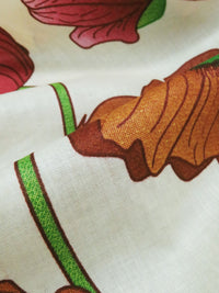 Light Banana Yellow/Berry/Spring Green/Multi 100% Cotton Large Floral Print Voile 56W