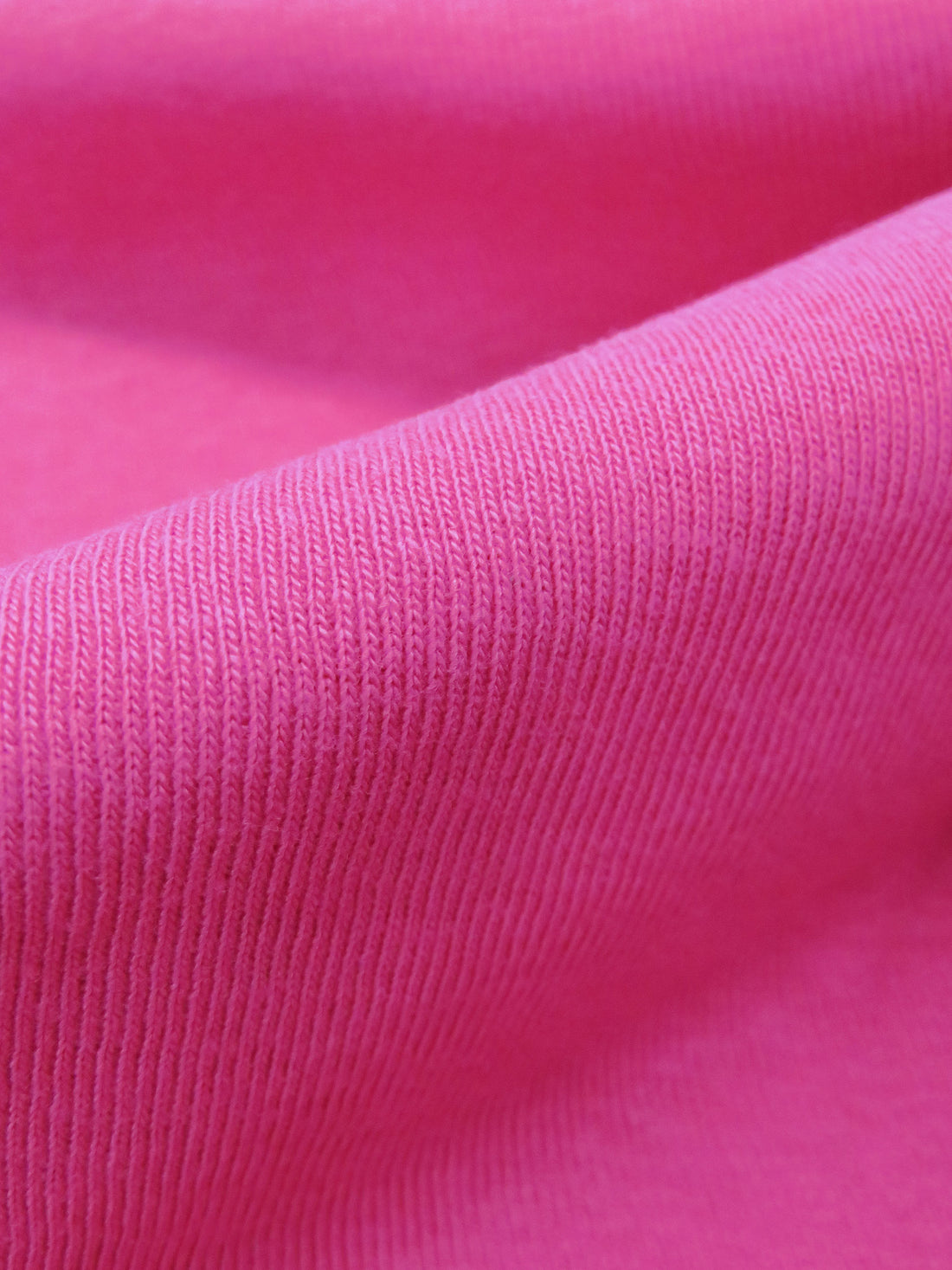 Raspberry Pink Cotton/Polyester Tubular Fine Rib Knit 35W