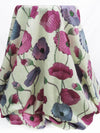 Palest Lemon/Deep Orchid/Steel Blue/Multi 100% Cotton Large Floral Print Voile 56W