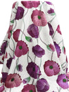 White/Japanese Violet/Muted Claret/Multi 100% Cotton Large Floral Print Voile 56W