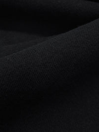 Black 100% Cotton Heavy Weight Sweatshirt Fleece - NY Designer - 60W