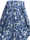 Dark Cornflower/White/Midnight Navy/Multi 100% Cotton Tropical Floral Print Slubbed Lawn 56W