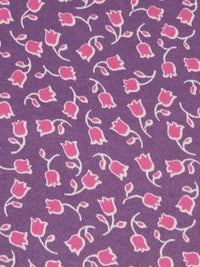 Warm Amethyst/Fandango Pink/White Polyester/Lycra Floral Print Double Brushed Knit 60W