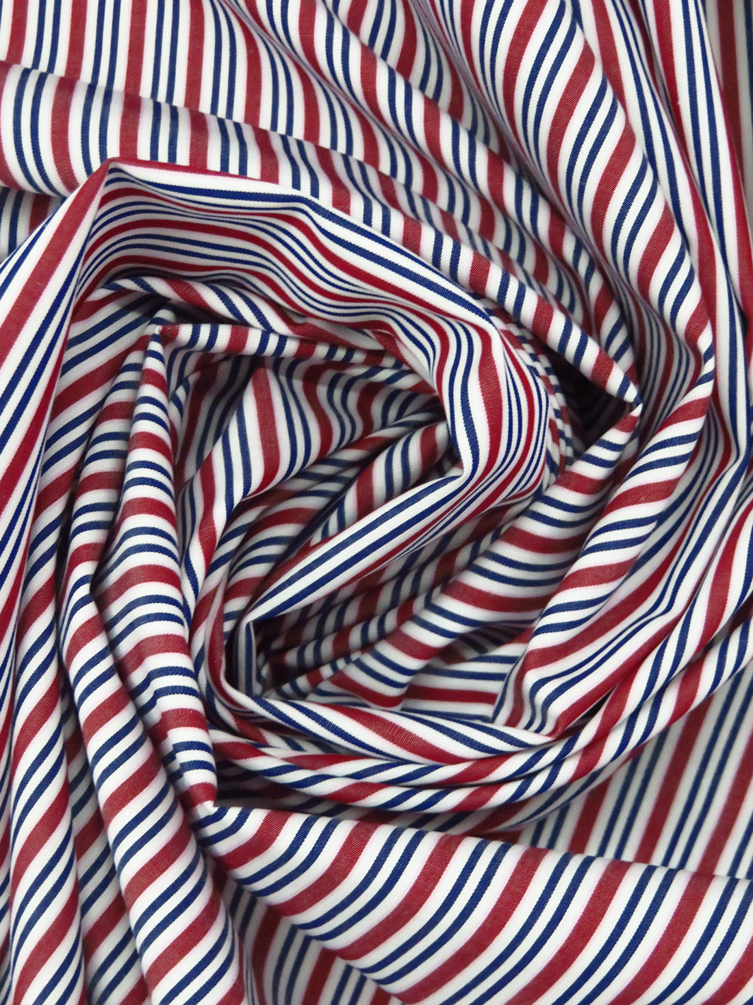 Maroon/White/Dark Blue 100% Cotton Vertical Stripe Weave Shirting 60W