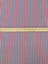 Maroon/White/Dark Blue 100% Cotton Vertical Stripe Weave Shirting 60W