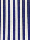 Dark Imperial Blue/White 100% Cotton Vertical Stripe Weave Shirting 58W
