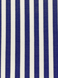 Dark Imperial Blue/White 100% Cotton Vertical Stripe Weave Shirting 58W