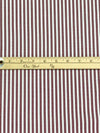 Burgundy/Dark Blue/White 100% Cotton Vertical Stripe Weave Shirting 58W