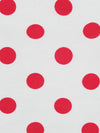 White/Rose Red Rayon/Nylon/Lycra Polka Dot Print Stretch Bengaline Suiting - NY Designer - 58W