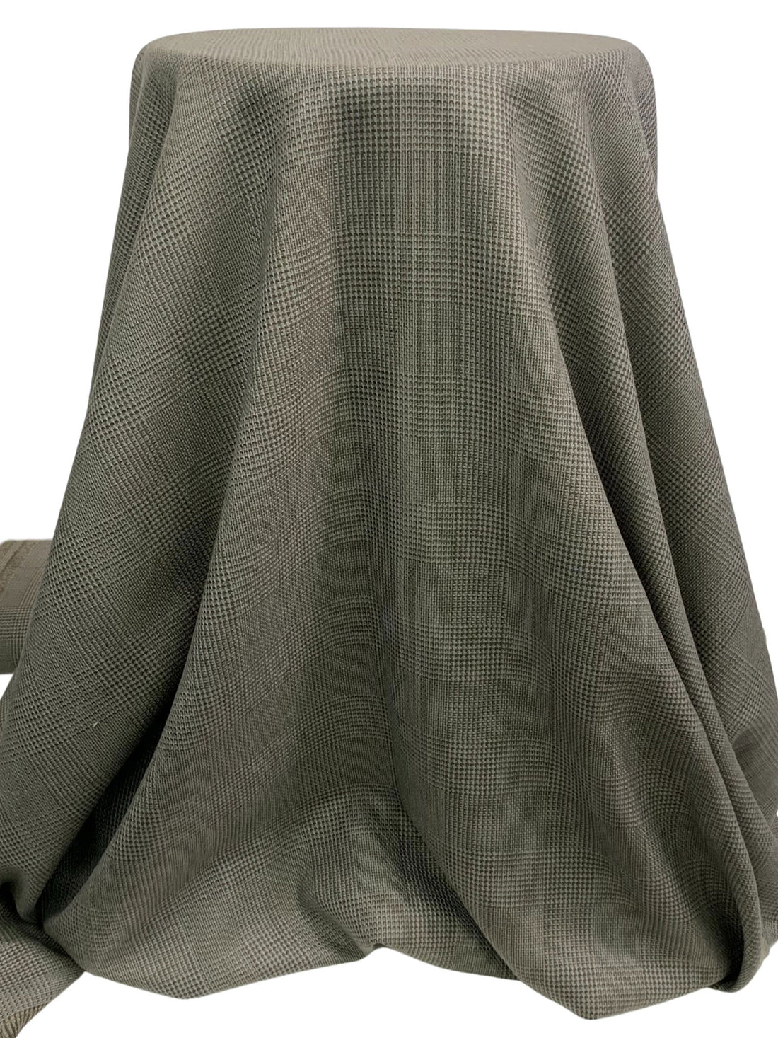 Pewter Forest Green/Light Slate Wool/Nylon Glend Plaid Suiting 58W