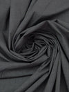 Iron Gray Polyester/Cotton/Lycra Heathered Stretch Poplin Shirting - NY Designer - 44W