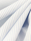 White/Light Steel Blue 100% Cotton Vertical Pinstripe Weave Shirting 62W