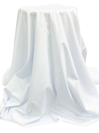 White/Light Steel Blue 100% Cotton Vertical Pinstripe Weave Shirting 62W