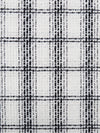 White/Black/Silver Polyester/Metallic Plaid Boucle Suiting - NY Designer - 59W